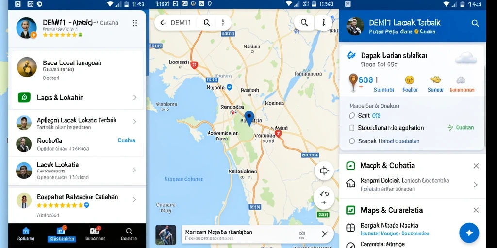 Antarmuka user-friendly aplikasi Lacak Lokasi DEMI11.