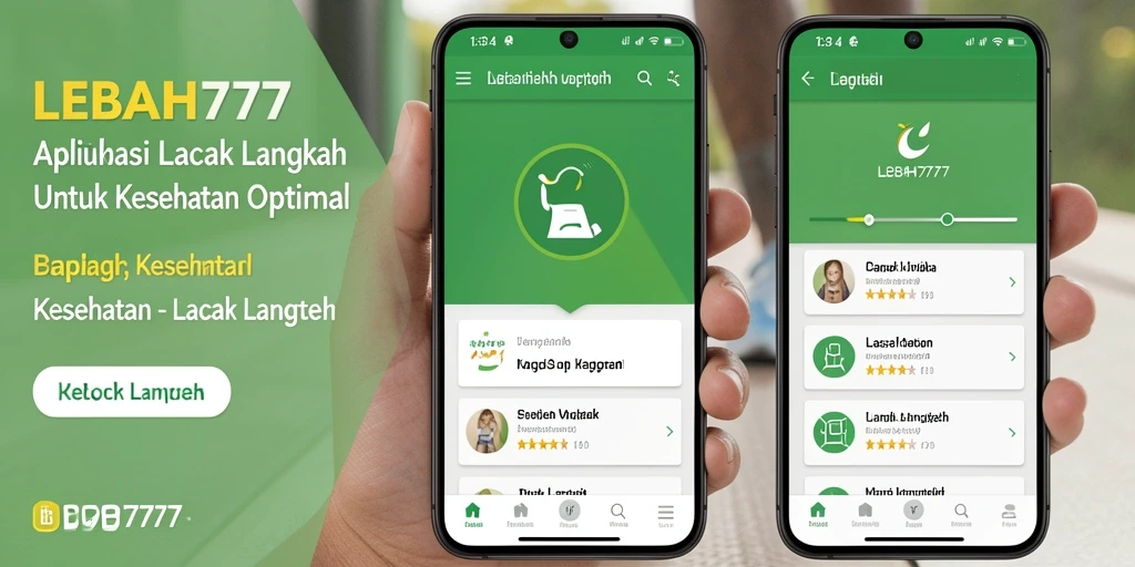 Antarmuka utama LEBAH777 menampilkan statistik langkah dan aktivitas harian.