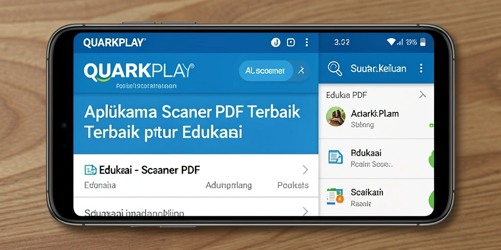 Tampilan antarmuka QUARKPLAY saat melakukan pemindaian PDF dokumen.