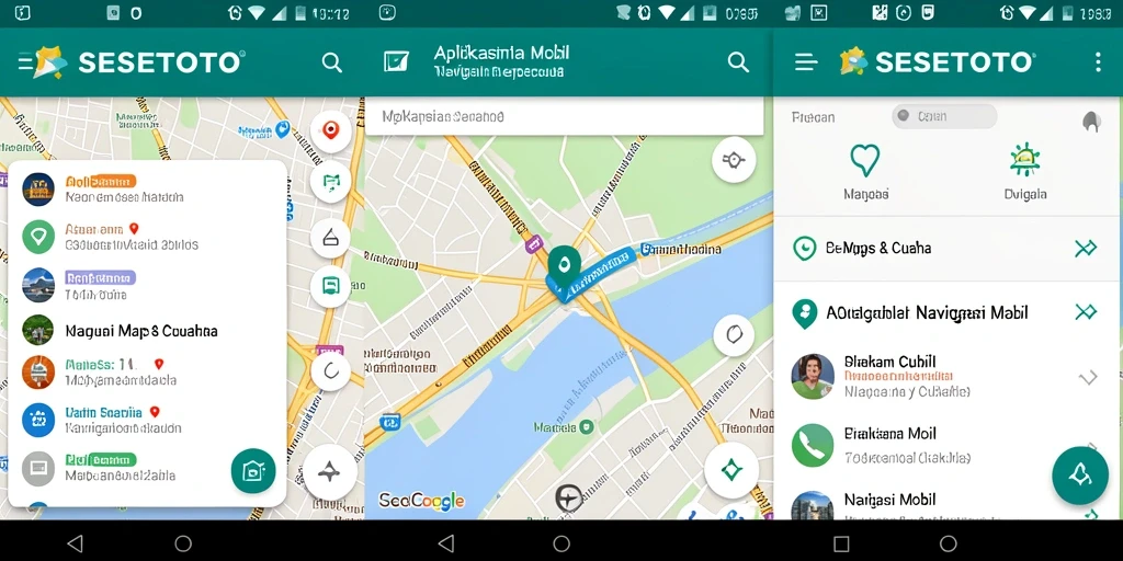 Tampilan antarmuka SESETOTO dengan fitur navigasi mobil.