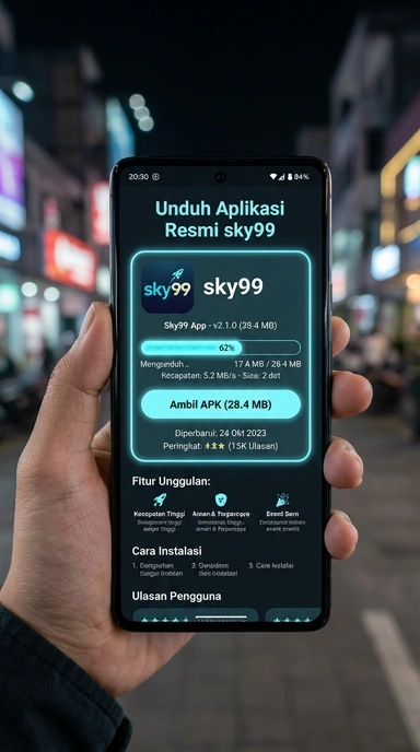 Tampilan halaman APK sky99